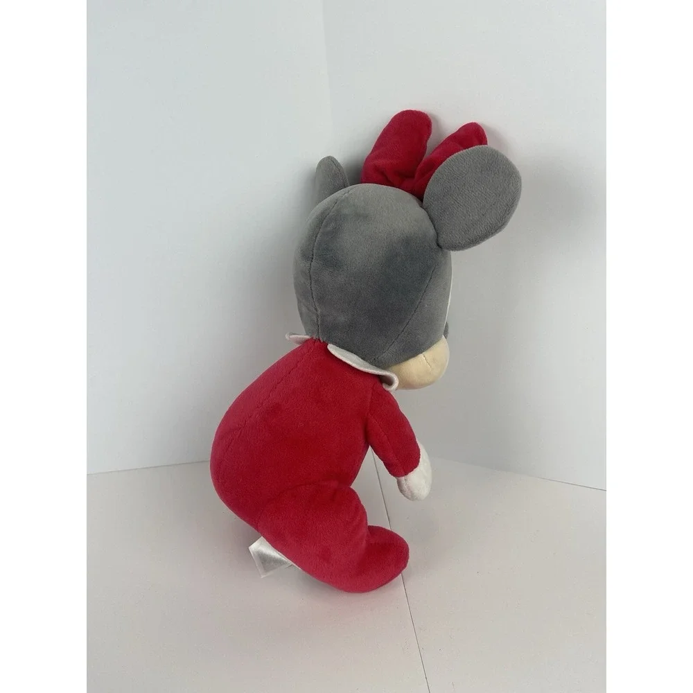 Disney Parks‎ Minnie Mouse My First Christmas Plush Red Gray with Bow Size 12